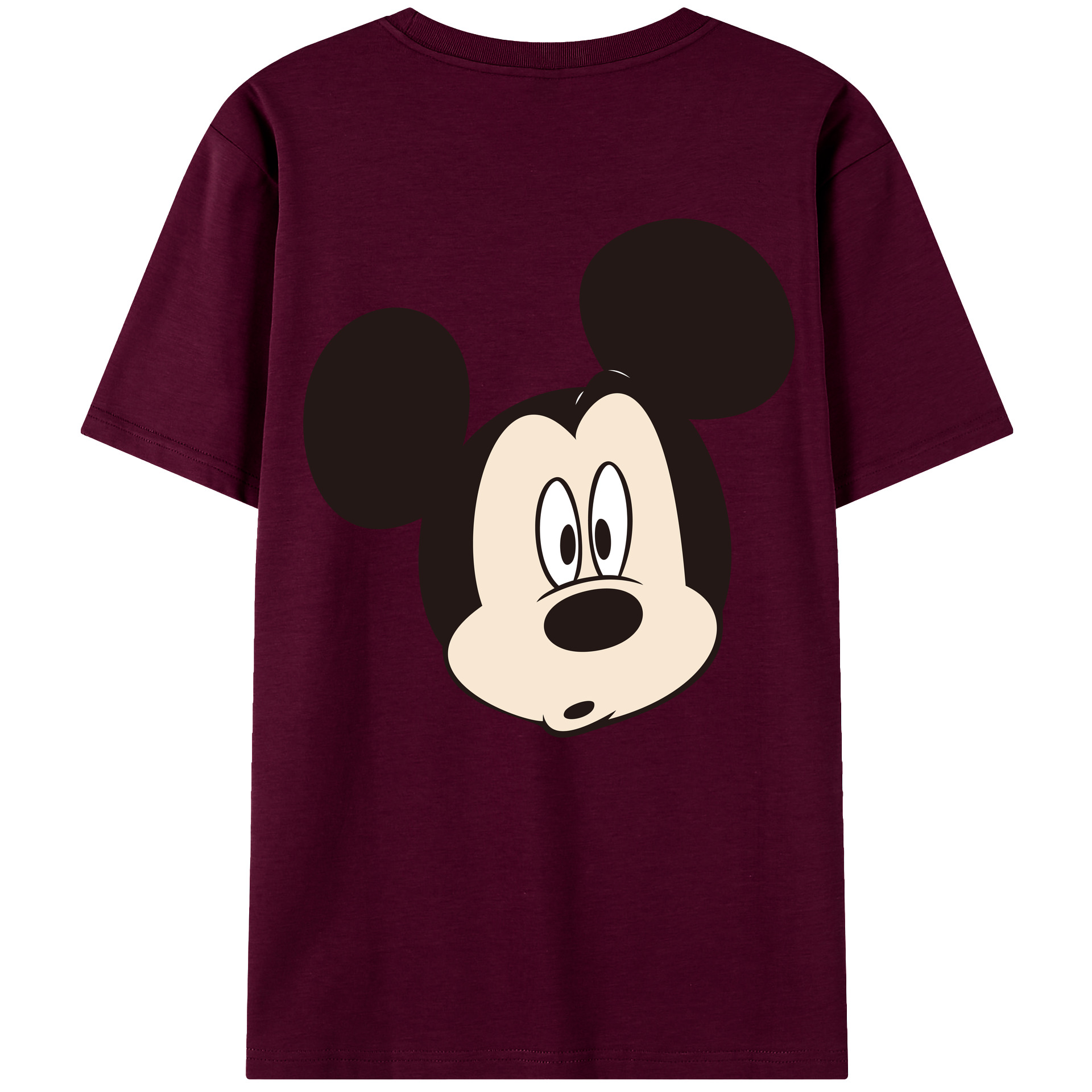 （画像用） ミッキーマウス Mickey Mouse レディース半袖Tシャツ(バックプリント)